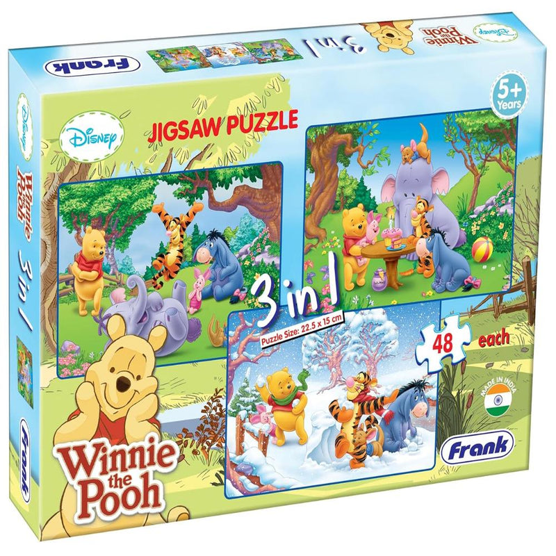 Frank Disney Winnie The Pooh (48 Pieces) 3 in 1 Jigsaw Puzzle
