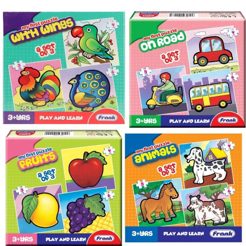 Frank First Jigsaw Puzzles Pack Set of 4 for Kids