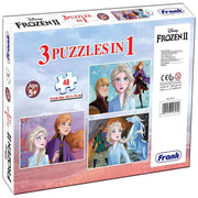 Frank Frozen 3 In 1 - 48 Pieces Puzzles
