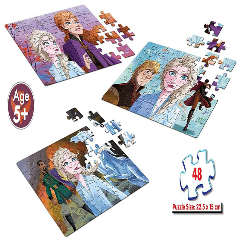 Frank Frozen 3 In 1 - 48 Pieces Puzzles