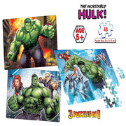 Frank Marvel Avenger The Incredible Hulk! 3 in 1 Jigsaw Puzzles - 48 Pieces