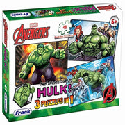Frank Marvel Avenger The Incredible Hulk! 3 in 1 Jigsaw Puzzles - 48 Pieces