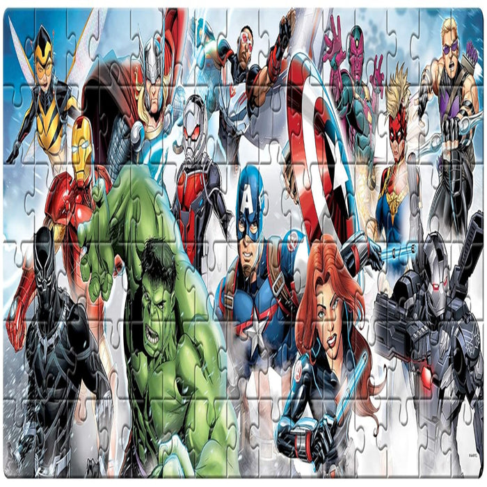 Frank Marvel Avengers Panorama Jigsaw Puzzle (90 Pieces)-Puzzles-Frank-Toycra