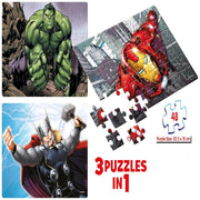 Frank Marvel Avengers Puzzles - 48 Pieces 3 in 1 Jigsaw Puzzles