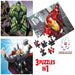 Frank Marvel Avengers Puzzles - 48 Pieces 3 in 1 Jigsaw Puzzles-Puzzles-Frank-Toycra