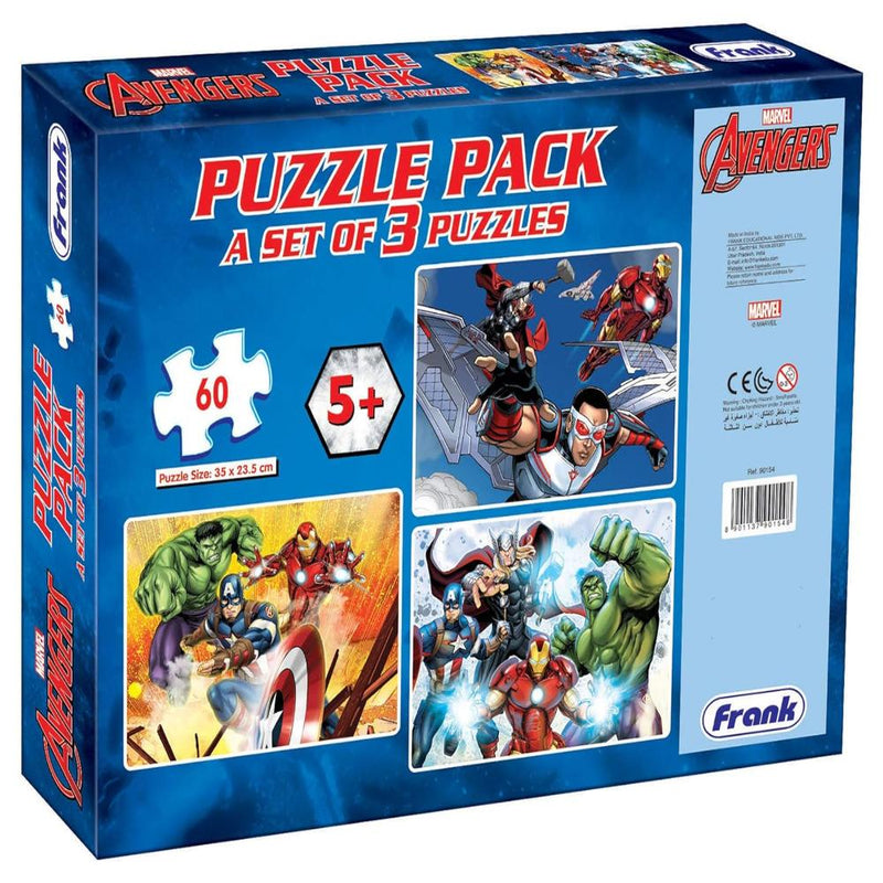 Frank Marvel Avengers Puzzles - 60 Pieces 3 in 1 Jigsaw Puzzle
