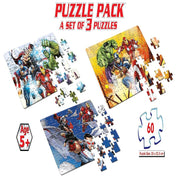 Frank Marvel Avengers Puzzles - 60 Pieces 3 in 1 Jigsaw Puzzle