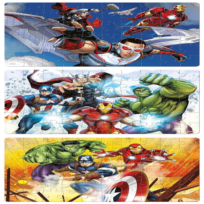 Frank Marvel Avengers Puzzles - 60 Pieces 3 in 1 Jigsaw Puzzle-Puzzles-Frank-Toycra