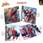 Frank Marvel Spider-Man 4 In 1 Jigsaw Puzzle (63 Pieces)