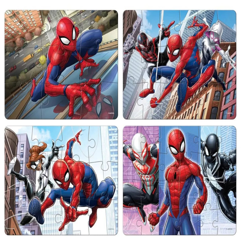 Frank Marvel Spider-Man 4 In 1 Jigsaw Puzzle (63 Pieces)