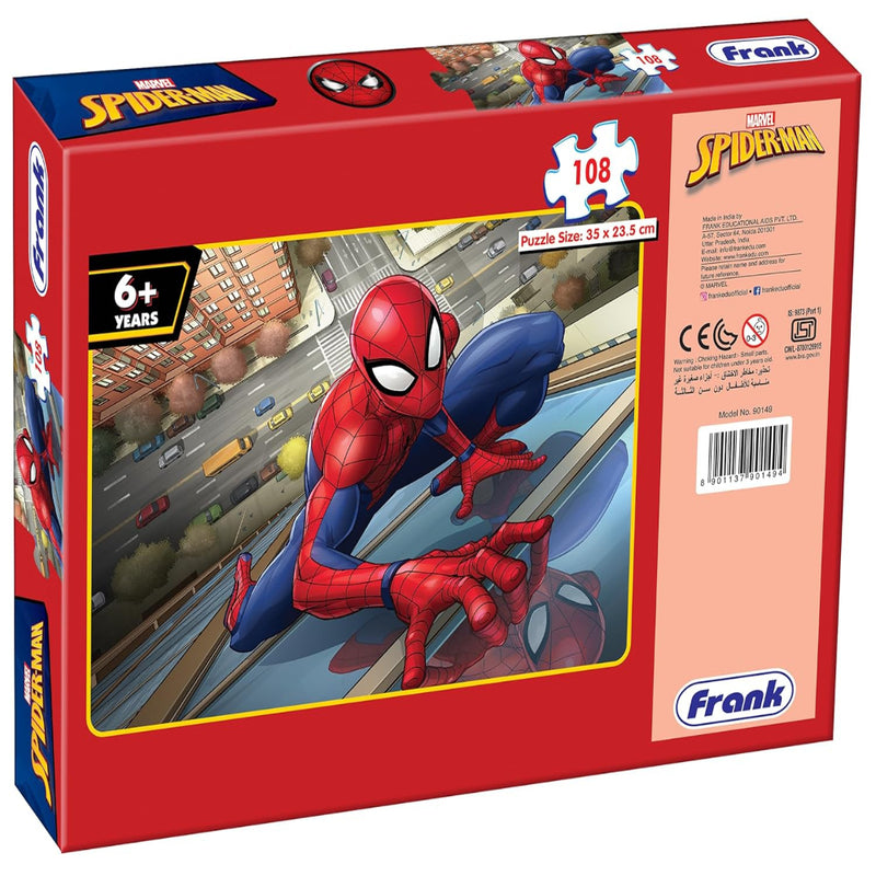 Frank Marvel Spider-Man Jigsaw Puzzle (108 Pieces)-Puzzles-Frank-Toycra