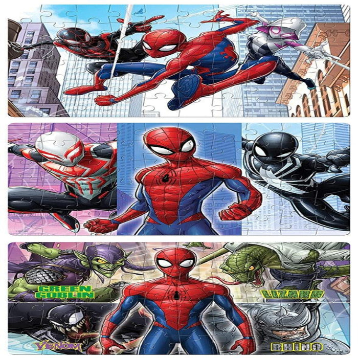Frank Marvel Spider-Man Puzzle Pack Set Of 3 Puzzles (60 Pieces)-Puzzles-Frank-Toycra