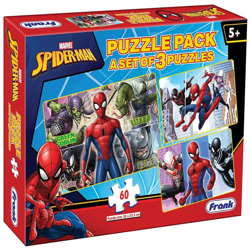 Frank Marvel Spider-Man Puzzle Pack Set Of 3 Puzzles (60 Pieces)-Puzzles-Frank-Toycra