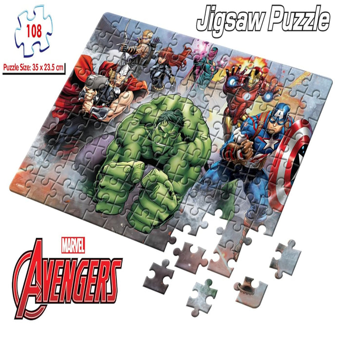 Frank Marvel's Avengers Jigsaw Puzzle (108 Pieces)-Puzzles-Frank-Toycra