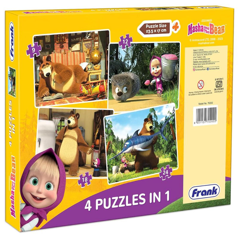 Frank Masha and The Bear - A Set of 4 Jigsaw Puzzle