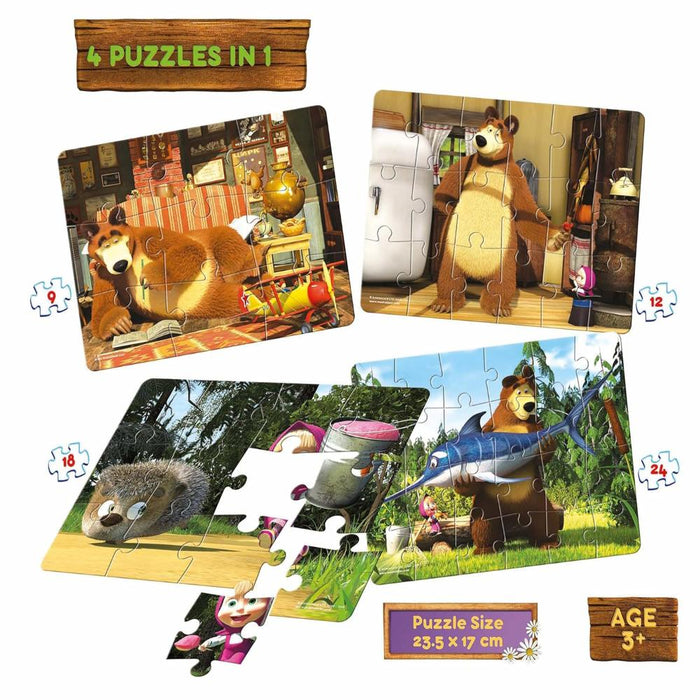 Frank Masha and The Bear - A Set of 4 Jigsaw Puzzle-Puzzles-Frank-Toycra