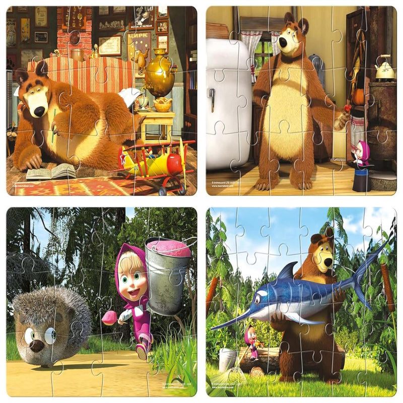 Frank Masha and The Bear - A Set of 4 Jigsaw Puzzle