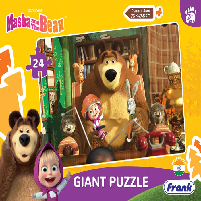 Frank Masha and The Bear Wildlife Giant Floor Jigsaw Puzzle (24 Pieces)-Puzzles-Frank-Toycra