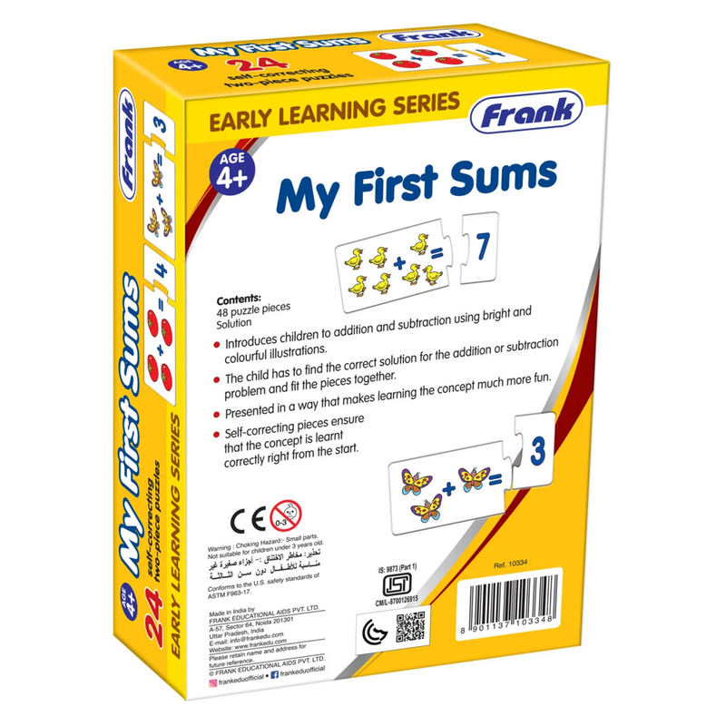 Frank My First Sums – Fun Early Learner Puzzle