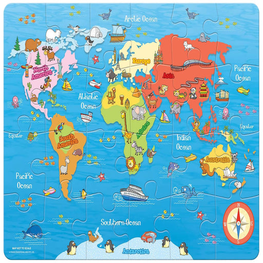 Frank My First World Map 24 Pcs– Early Learning Puzzles
