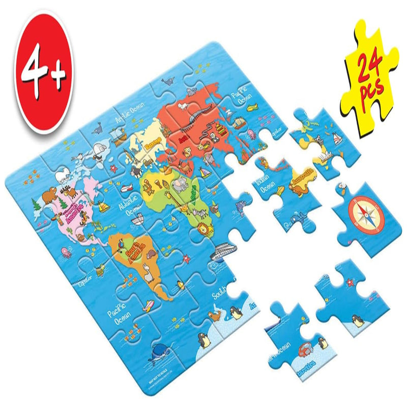 Frank My First World Map 24 Pcs– Early Learning Puzzles