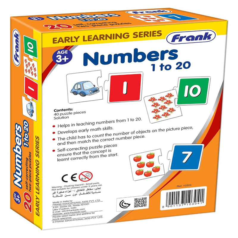Frank Numbers 1 To 20 Early Learner Educational Jigsaw Puzzles