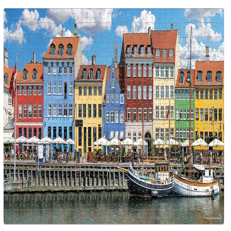 Frank Nyhavn Copenhagen Panorama Jigsaw Puzzle (500pcs)