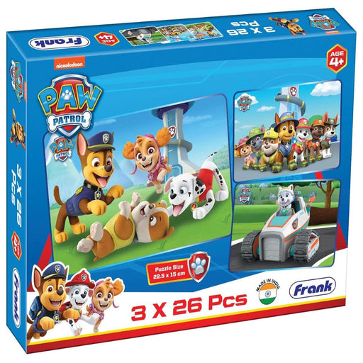 Frank Paw Patrol 3 in 1 Jigsaw Puzzle (26 Pieces)-Puzzles-Frank-Toycra