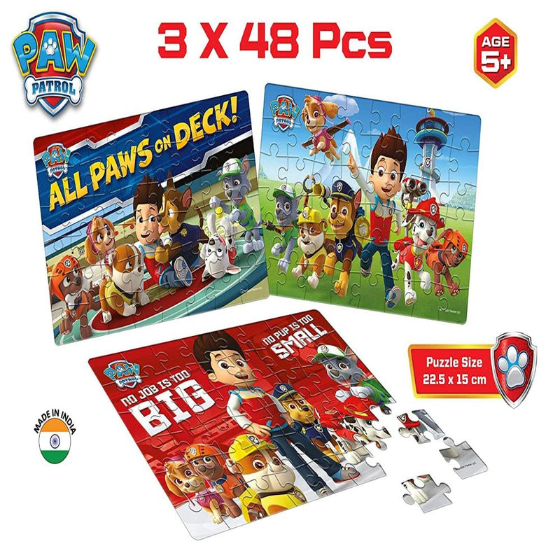 Frank Paw Patrol (48 Pieces) 3 in 1 Jigsaw Puzzle