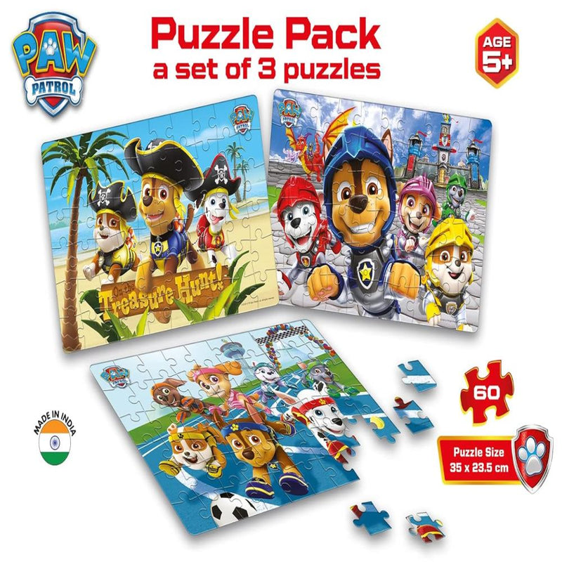 Frank Paw Patrol (60 pieces) 3 in 1 Jigsaw Puzzle