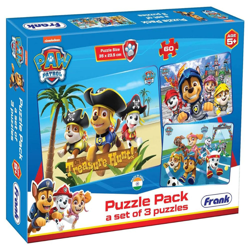 Frank Paw Patrol (60 pieces) 3 in 1 Jigsaw Puzzle