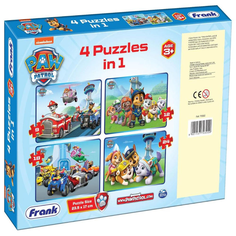 Frank Paw Patrol - A Set of 4 Jigsaw Puzzle