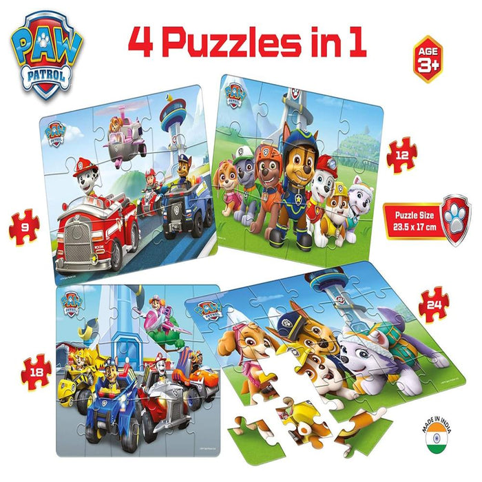 Frank Paw Patrol - A Set of 4 Jigsaw Puzzle-Puzzles-Frank-Toycra