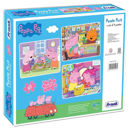 Frank Peppa Pig 3 in 1 Jigsaw Puzzle -(60 Pieces)-Puzzles-Frank-Toycra