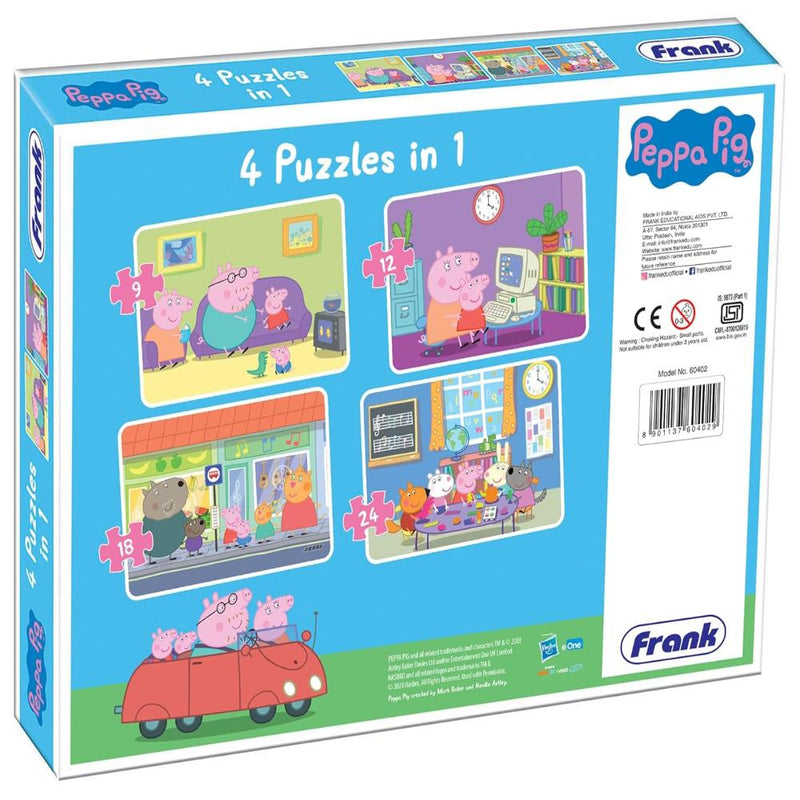 Frank Peppa Pig - A Set of 4 Jigsaw Puzzle