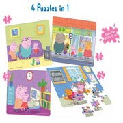 Frank Peppa Pig - A Set of 4 Jigsaw Puzzle
