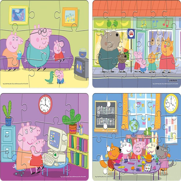 Frank Peppa Pig - A Set of 4 Jigsaw Puzzle-Puzzles-Frank-Toycra