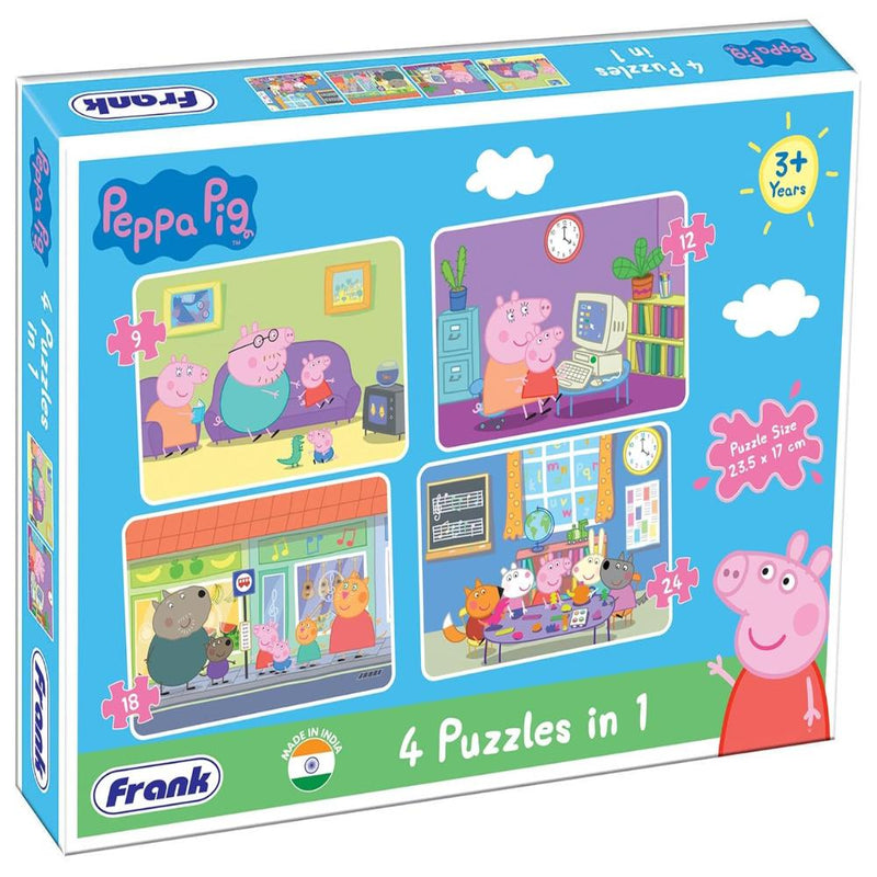 Frank Peppa Pig - A Set of 4 Jigsaw Puzzle