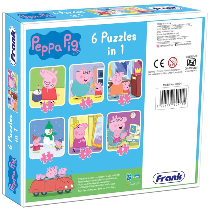 Frank Peppa Pig - A Set of 6 Jigsaw Puzzle-Puzzles-Frank-Toycra