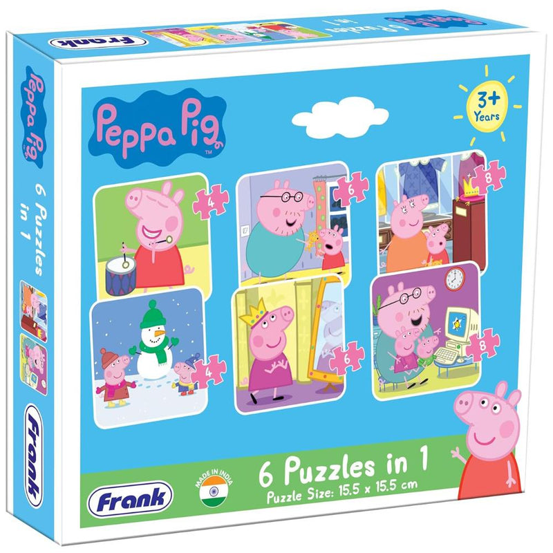 Frank Peppa Pig - A Set of 6 Jigsaw Puzzle