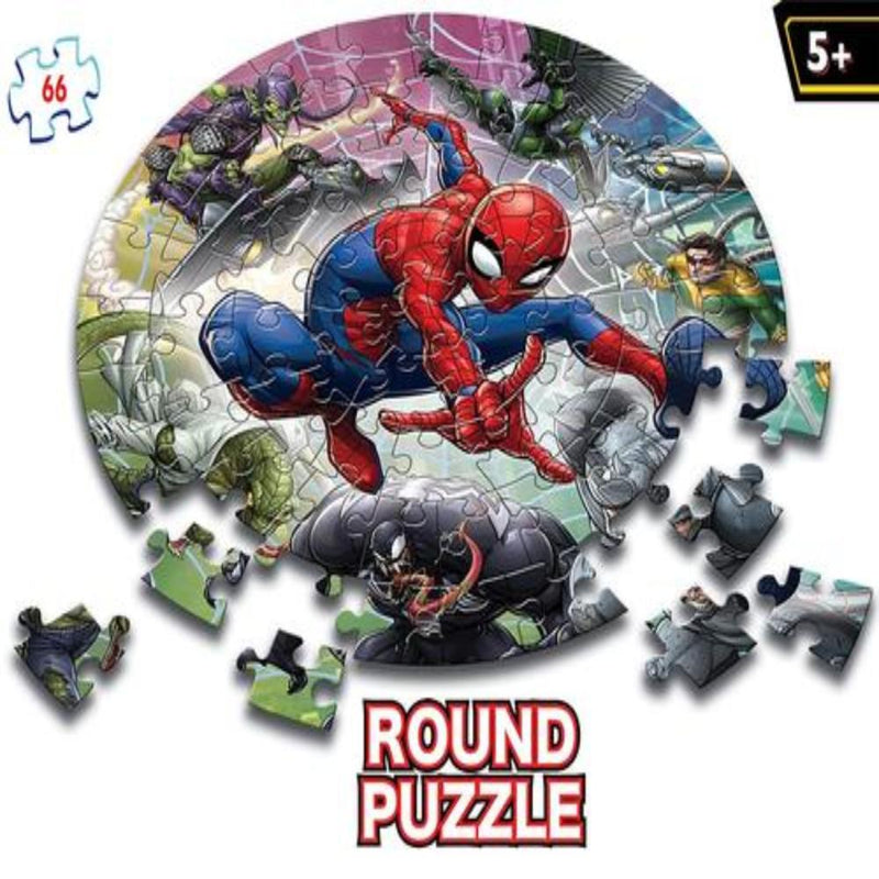 Frank Spiderman Round Puzzle - (66 Pieces)
