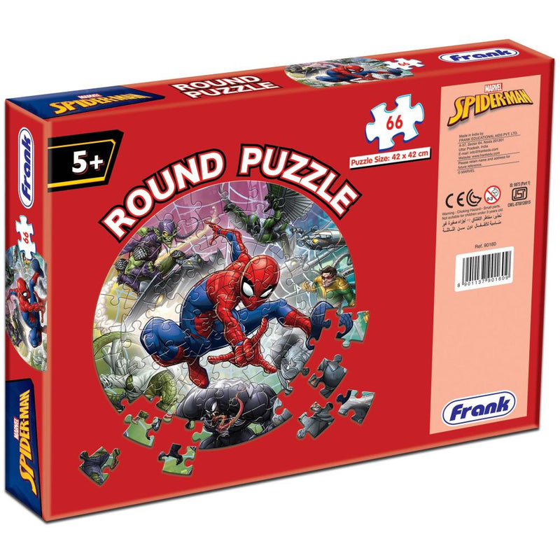 Frank Spiderman Round Puzzle - (66 Pieces)