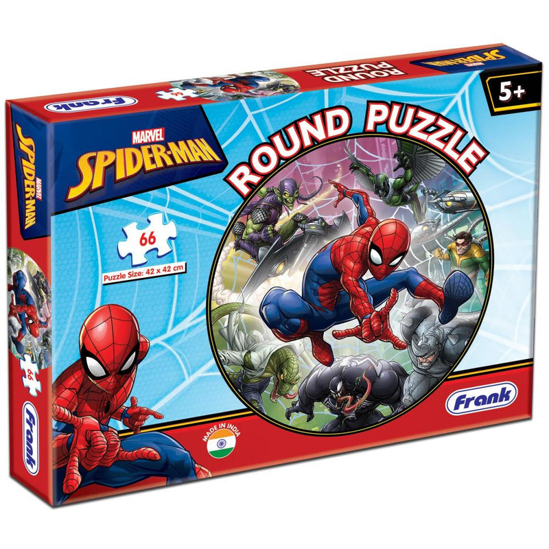 Frank Spiderman Round Puzzle - (66 Pieces)