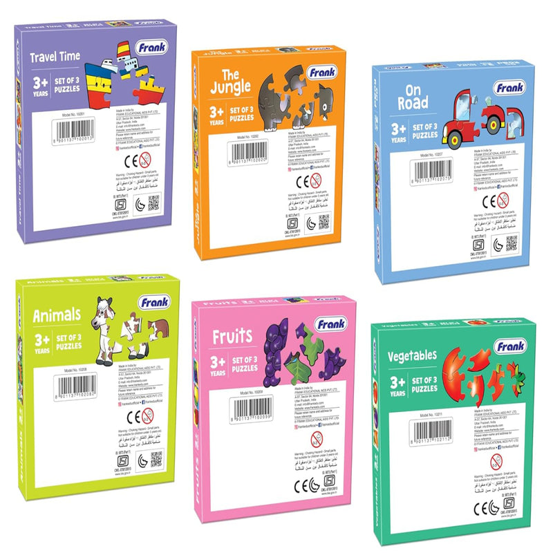 Frank Travel Time, The Jungle, On Road, Animals, Fruits & Vegetables Jigsaw Puzzle