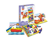 Frank Travel Time, The Jungle, On Road, Animals, Fruits & Vegetables Jigsaw Puzzle