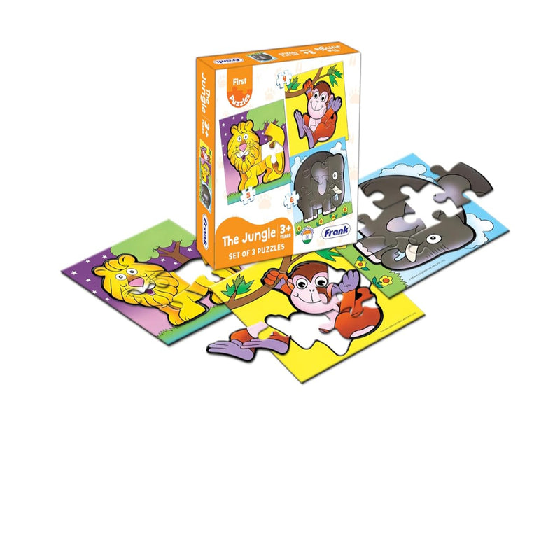 Frank Travel Time, The Jungle, On Road, Animals, Fruits & Vegetables Jigsaw Puzzle