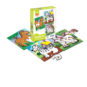 Frank Travel Time, The Jungle, On Road, Animals, Fruits & Vegetables Jigsaw Puzzle