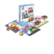 Frank Travel Time, The Jungle, On Road, Animals, Fruits & Vegetables Jigsaw Puzzle