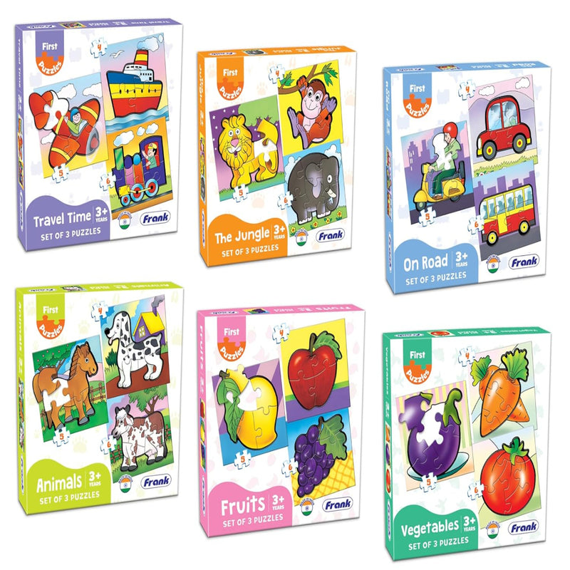 Frank Travel Time, The Jungle, On Road, Animals, Fruits & Vegetables Jigsaw Puzzle