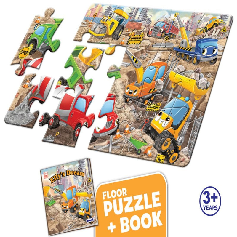 Frank Under Construction Puzzle & Book